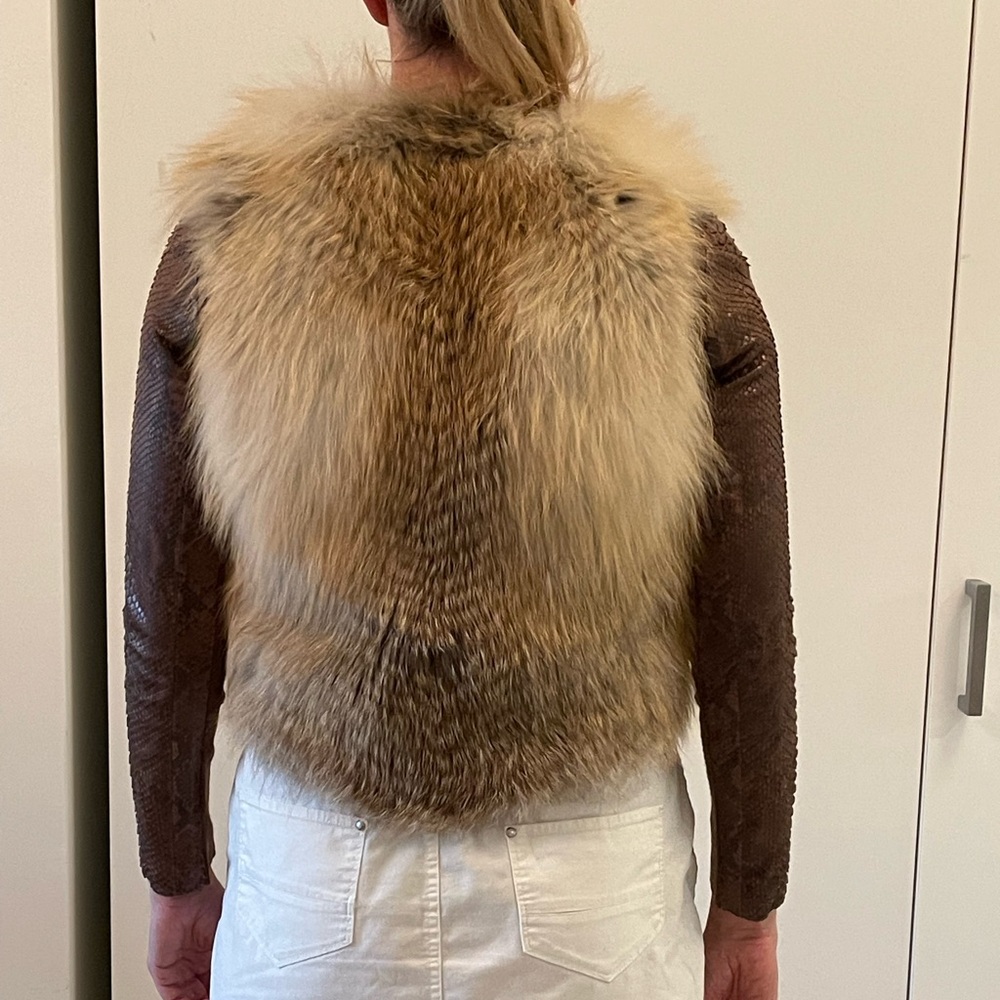 Python Leather Fox Jacket. - image 4